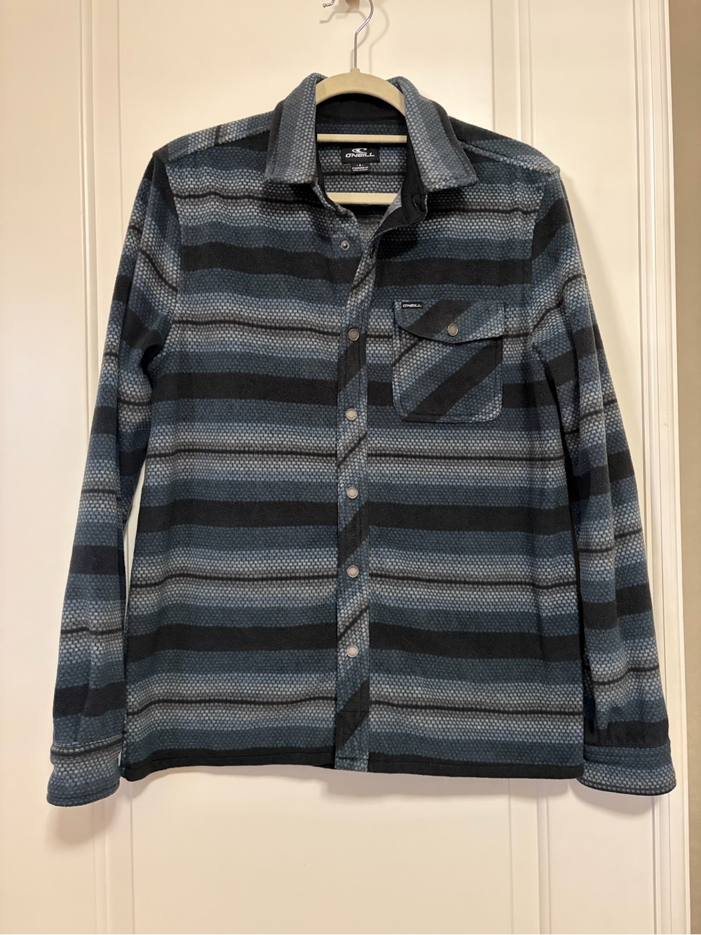 🖤🏂Vintage unisex O'Neill Flannel Striped Button-Down Shirt Jacket🛹🖤